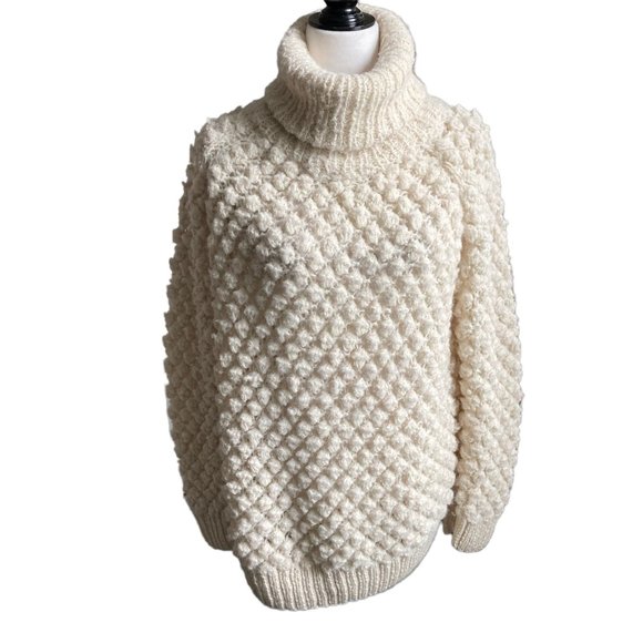 Smythe Sweaters - SMYTHE X AUGDEN Alpaca Chunky Knit Oversized Turtleneck Sweater